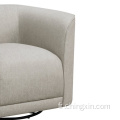 Chaise d'accent de bras pivotant gris moderne